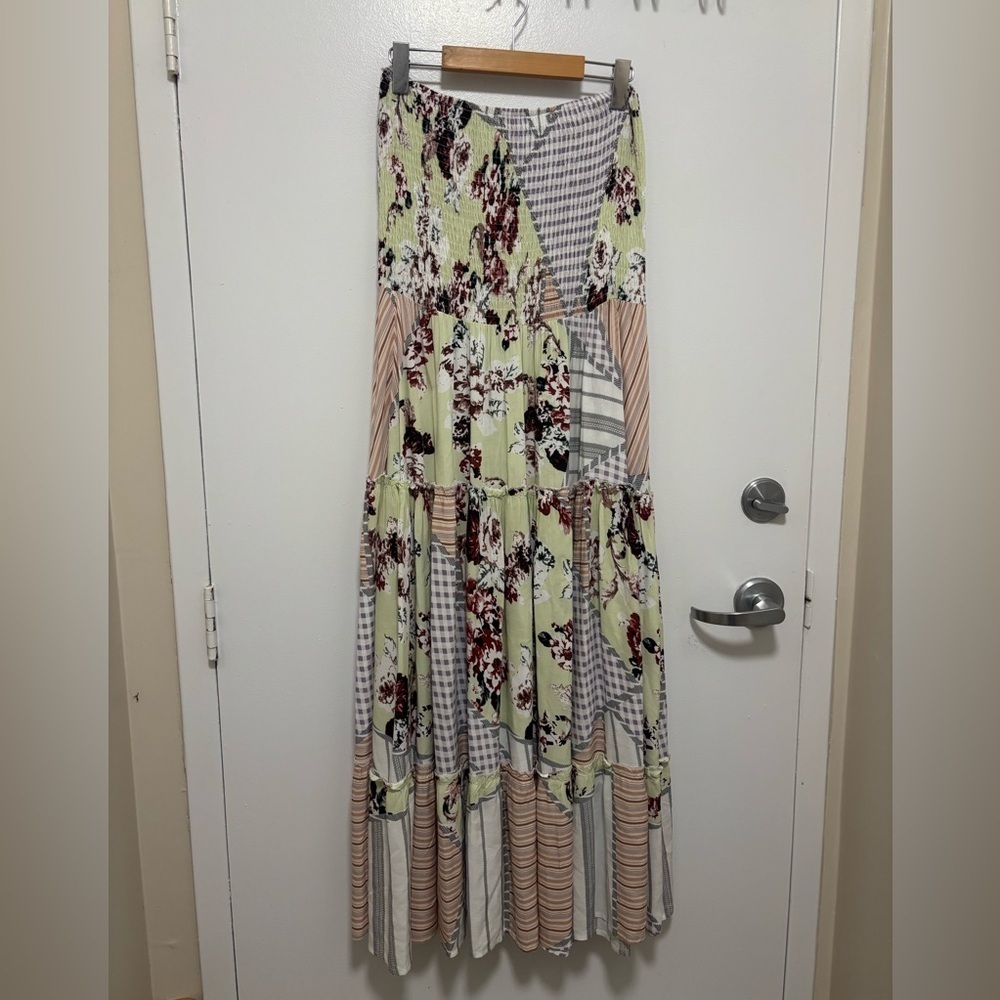 Jaase Multicolor Floral Patchwork Maxi Dress